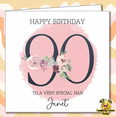 Personalised 90th Birthday Card Mum Aunty Nan Sister Friend Grandma Daughter /ED • £2.99