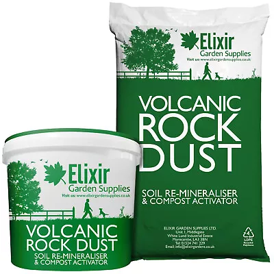 Volcanic Rock Dust Organic Fertiliser | Soil / Compost Remineraliser 500g - 25kg • £7.49