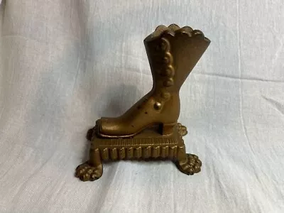 Anitque Cast Iron Boot Match Stick Holder & Striker • $89