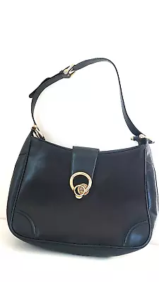 【Rank AB】Vintage CELINE Shoulder Bag Navy Leather Authentic • $304