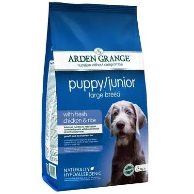 £49.99 • Buy Arden Grange Puppy/Junior Large Breed Chicken & Rice Dry Dog Food 12kg