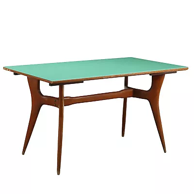 Vintage 1950s-60s Table Painted Beech Glass Italy • £1240