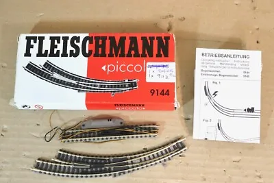 FLEISCHMANN PICCOLO 9144 9112 N GAUGE LEFT CURVE POINT & UNCOUPLING TRACK Od • $58.78