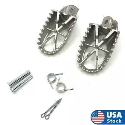 1Pair Cross-country Motorcycle Foot Pegs Pedal High Strength Stainless Steel USA • $28.79