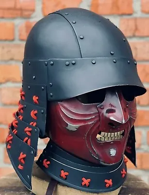 £223.72 • Buy Samurai Armor Helmet Handmade Steel Warrior Helmet With Surface Plating Helmet 