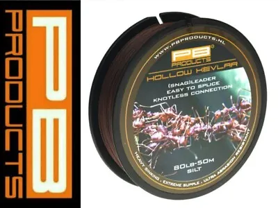 PB Products Hollow Kevlar 80lbs Snag Leader Braid *ALL COLOURS* Made With Kevlar • £29.99