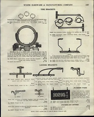 1914 PAPER AD Vintage Leather Car Auto License Plate  • $19.99