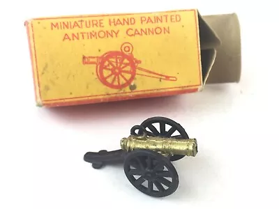 Vintage Miniature Hand Painted Antimony Cannon In Box - Japan • $8.99