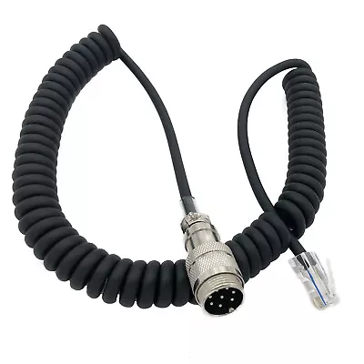 Round 8 Pin To 8 Pin RJ-45 Microphone Adapter Cable For Yaesu MD-200 100 MH-31 • $15.27