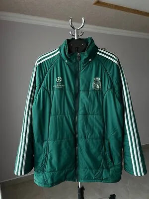 Real Madrid 2012 13 Third Green Puffer Football Jacket Adidas Champions League • $120