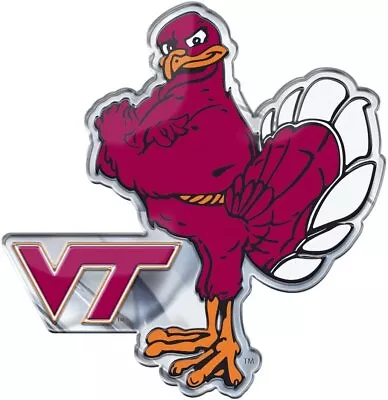 Virginia Tech University Hokies Premium Aluminum Metal Raised Auto Emblem... • $14.30