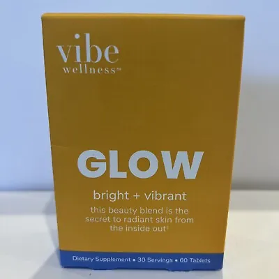 Vibe Wellness GLOW BRIGHT + VIBRANT DIETARY SUPPLEMENT 60 TABLETS. Exp: 03/2025! • $14.99