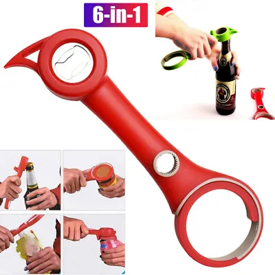 6 In 1 New Design Jar Opener Multifunctional Can Opener For Opening Bottles Gree • £12.99