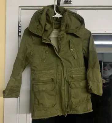 Zara Girls Casual Collection Outerwear Hoodie Jacket Size 7/8 Green Color • $50