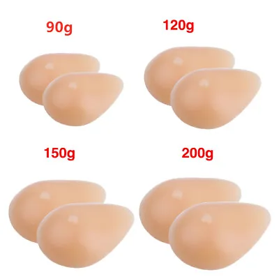 2 Waterdrop Silicone Fake Breast Female Mastectomy Prosthesis Breast Pad Cosplay • $14.44