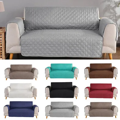 $22.99 • Buy 1 2 3 Seater Quilted Sofa Cover Anti-Slip Pet Couch Slipcover Loveseat Protector
