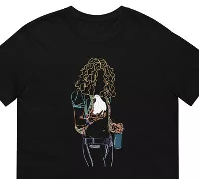 Robert Plant T-Shirt Black Unisex For Led Zeppelin Music Fans - Original Art • $32.99