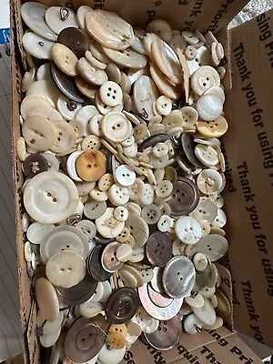 Lot Of Mixed Vintage To Antique Mother Of Pearl Buttons • $8.99