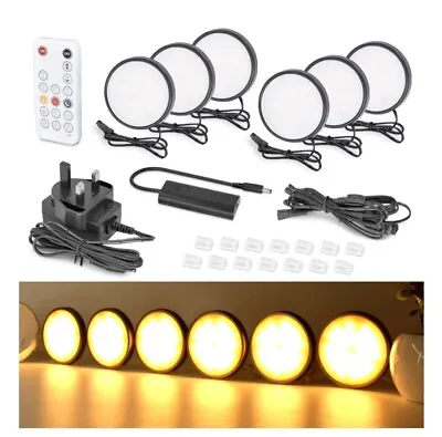 6 Lights Under Cabinet Lights LED Kitchen Cupboard Shelf Counter Display Lamp • £9.99