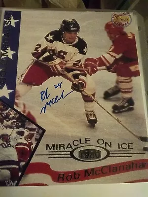 Rob McClanahan Auto Signed 8x10 Miracle On Ice USA Olympics W/COA • $25.99