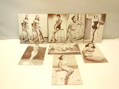 LOT Of 9 VTG SEPIA MUTOSCOPE ARCADE EXHIBIT CARDS RISQUE GIRLIE PIN-UP #5 • $27.50