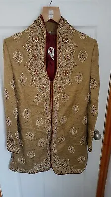 Mens Sherwani Asian Pakistani Indian Wedding Shervani Suit Groom  • £47.49