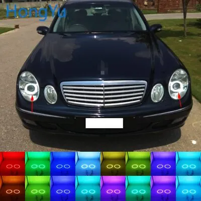 Multi-Color LED Angel Eyes Halo Rings Kit For Mercedes Benz E Class W211 2003-09 • $27.99