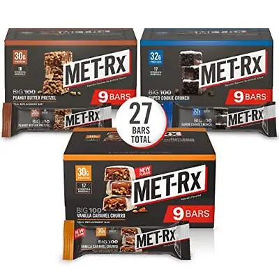 MET-Rx Big 100 Colossal Protein Bars Healthy Meal Replacement Snack Variety P... • $101.06