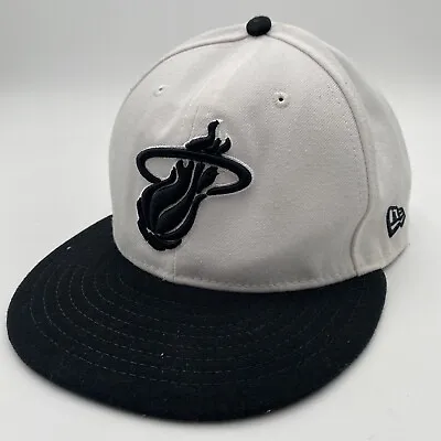 Miami Heat New Era 9Fifty Snapback Cap Hat Black White Black Logo VGC NBA • $22.91