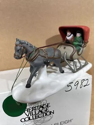 Dept 56 Heritage Village  One Horse Open Sleigh   5982-0 W/Box Tag • $10