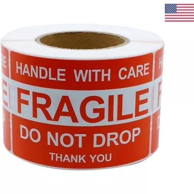 Large Fragile Stickers - 4'' X 6'' - Handle With Care - Do Not Drop - Thank You • $24.99