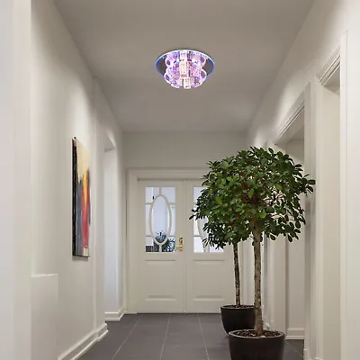 Modern K9 Crystal LED Ceiling Lamp Flush Mount Chandelier Corridor Light 7'' • $37.05