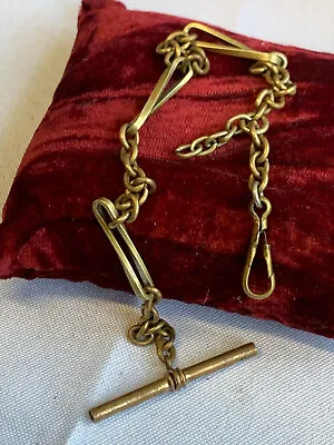 Vtg Pocket Watch Fob Vest Chain Fashion Jewelry 10.5  Cable & Link Chain Lobster • $39.95