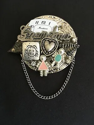 Vintage Steampunk GRANDMA Brooch Pin • $12