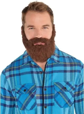 Lumberjack Beard And Moustache - Pack Of 1 - Synthetic Brown Hair - Perfect For • $39.99