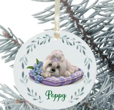 £7.99 • Buy Shih Tzu Maltese Dog Memorial Gift Christmas Decoration Hanging
