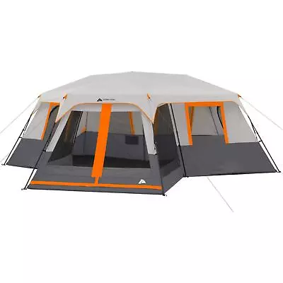Ozark Trail 3-Room Instant Cabin Tent With Screen Room 3 Entries Sleeps 12 NEW • $319.92