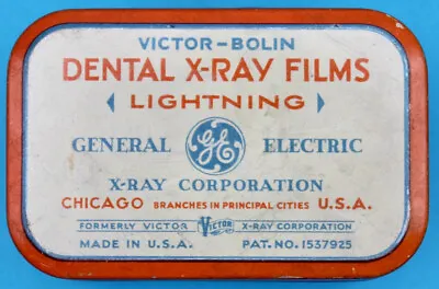 Original Vintage Victor-Bolin Dental X-Ray Film Tin • $29.99