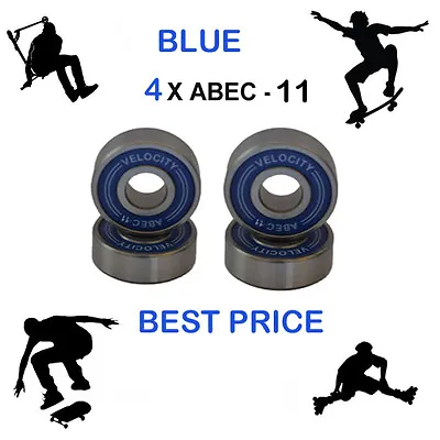 4 Abec 11 Wheel Bearings Stunt Scooter Skateboard Quad Inline Roller Skate 5 7 9 • £4.59
