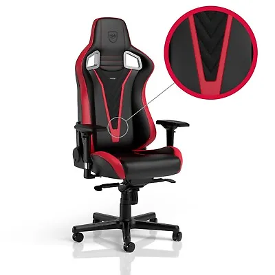 $449 • Buy Noblechairs EPIC V Series Faux Leather Gaming Office Chair - Black/Red