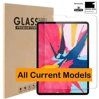Tempered Glass Screen Protector For Ipad 7/8/9 Mini 4/5/6 Air 4 Pro 11 12.9 • £3.99