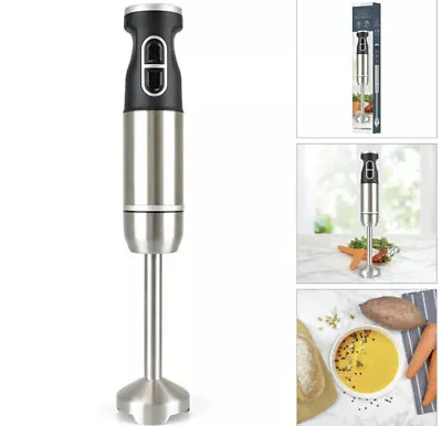 Electric Hand Held Blender 700W Stainless Steel Soup Puree Mixer Smoothie Maker • £21.54