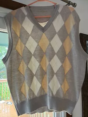 *Rare* Ben Hogan Men's Merino Wool Argyle Sweater Vest Sz. Lg. • $19.99