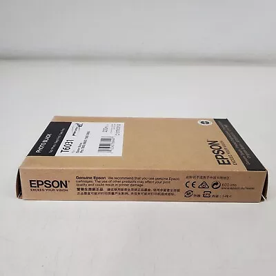 Genuine Epson T6031 Photo Black Ink Stylus Pro 7800/9800/7880/9880 Exp 08/25/23 • $42.95