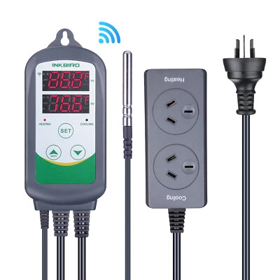 $69.99 • Buy Inkbird Temperature Controller 308 WIFI 240V Programmable Thermostat Heat Cool