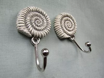 Pair Of  Curtain Tie Back Hooks VALANCE HOOKS HOLD BACKS METAL TASSEL HOOK • £19.99