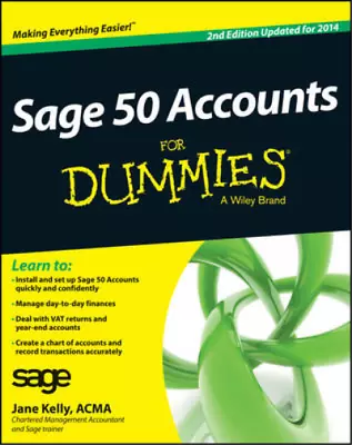 Sage 50 Accounts For Dummies 2014 Kelly Jane Used; Good Book • £3.36