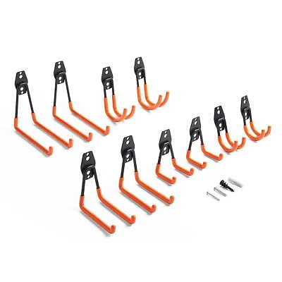 Garage Hooks Wall Mount Tool Storage Hangers Suitable For Sheds & More - VonHaus • £14.99