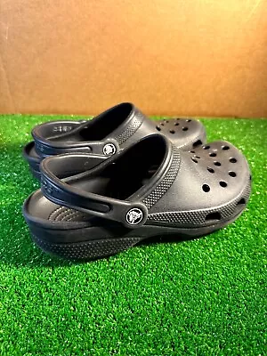 Crocs Baya Unisex Casual Clog Shoe Classic Cayman Synthetic Black Men 5/ Women 7 • $9.99