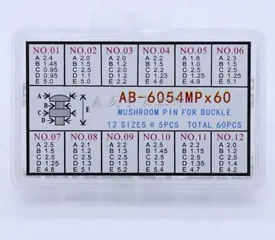 Set Of 1.8mm-2.5mm Steel Mushroom Head Center Locking Pin For Watch Clasp Bottom • $17